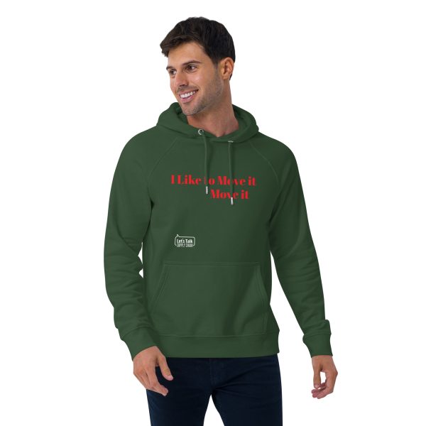 I like to move it Unisex eco raglan hoodie - Image 11