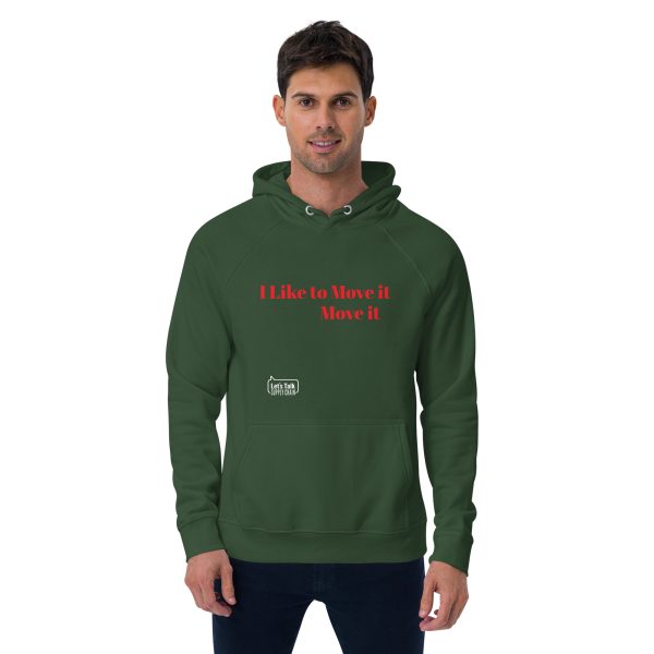 I like to move it Unisex eco raglan hoodie - Image 10