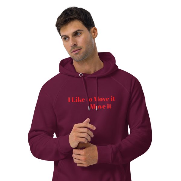 I like to move it Unisex eco raglan hoodie - Image 6
