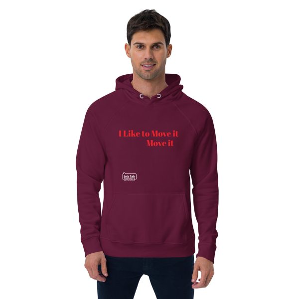 I like to move it Unisex eco raglan hoodie - Image 4