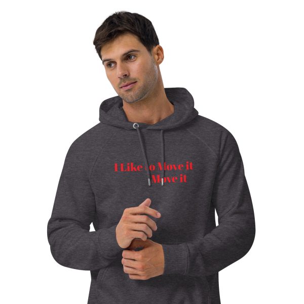 I like to move it Unisex eco raglan hoodie - Image 9