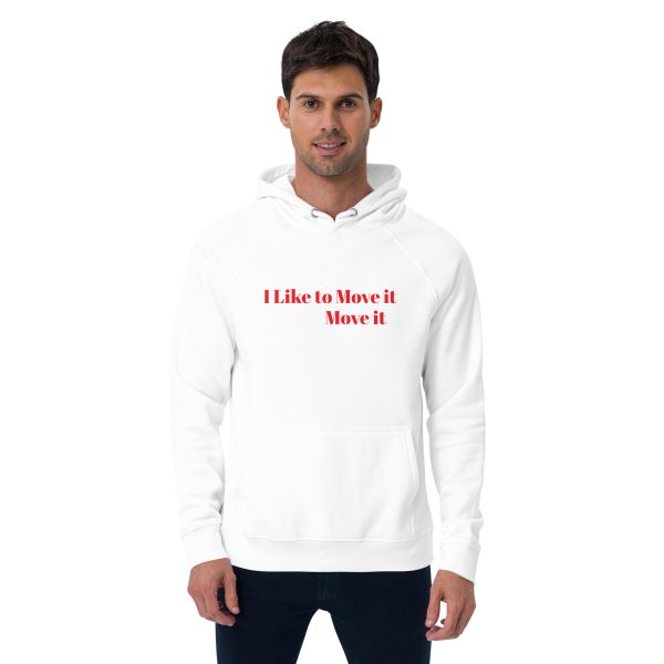 I like to move it Unisex eco raglan hoodie - Image 13