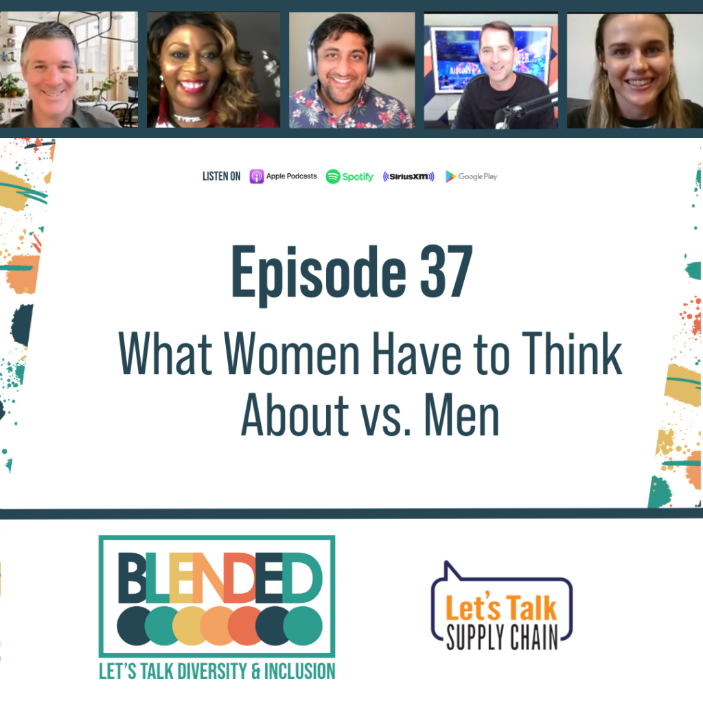 The panel discuss what women have to think about vs men; societal expectations; the impact of bias and stereotypes; and how we can create safe spaces for all.